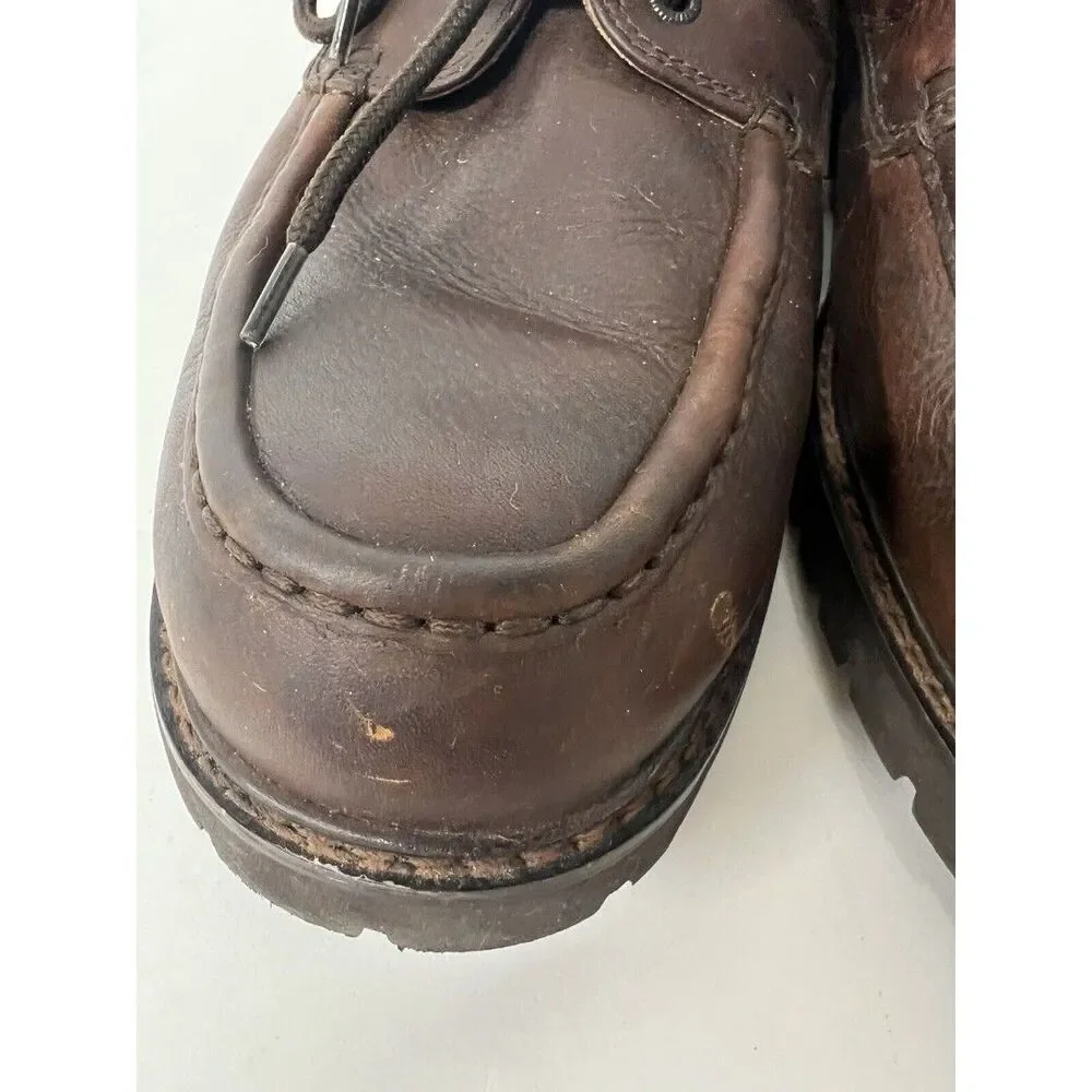 Dockers Brown Leather Oxford Lace Up Shows 13 Oil Resistant Waterproof